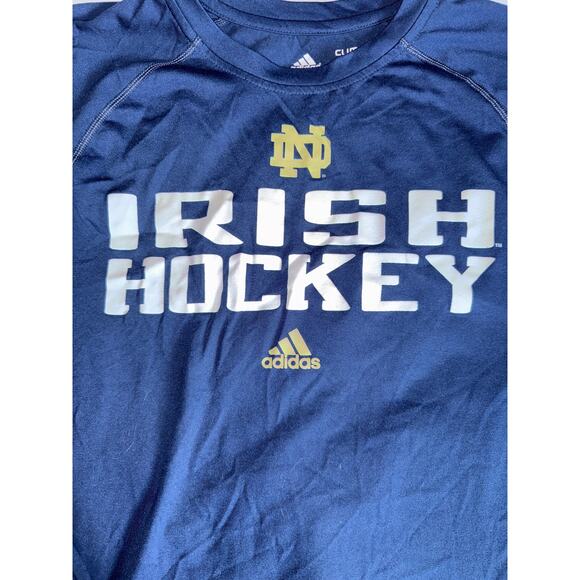 ADIDAS NOTRE DAME HOCKEY shirt size S Small - Picture 2 of 3